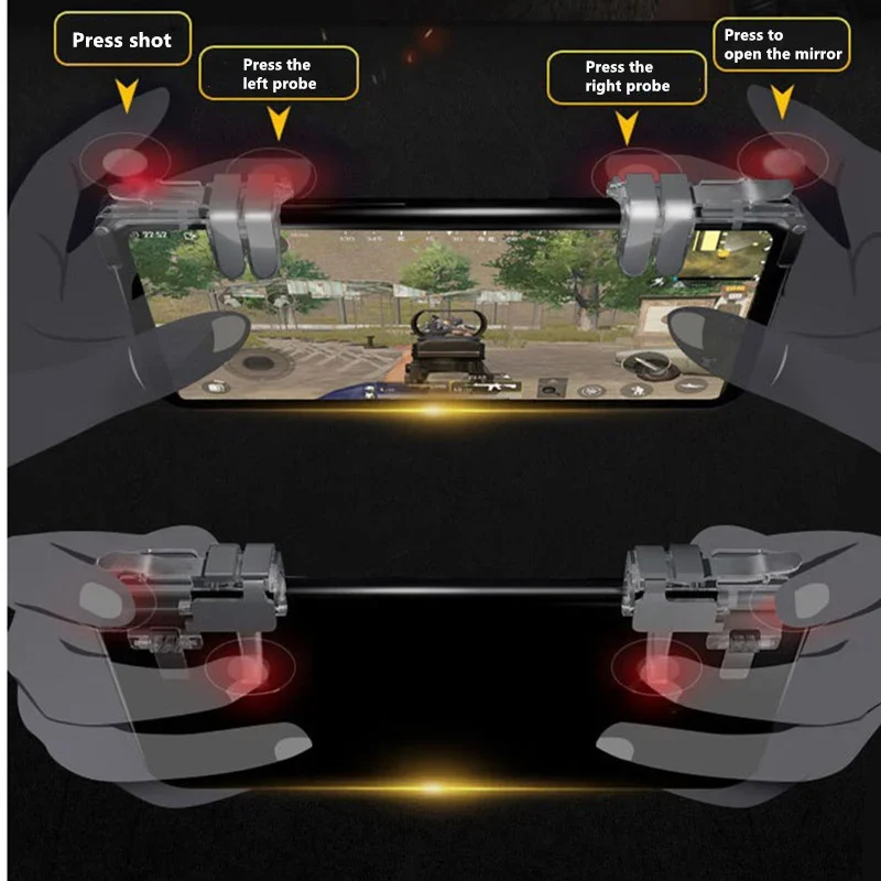 A8 Transparent Six-Finger Gaming Trigger