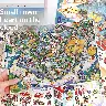 Snow Reflects Christmas 3D Town Scene Journal Sticker
