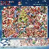 Snow Reflects Christmas 3D Town Scene Journal Sticker