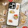 Retro Night Market Snacks Sticker Set – 46 Adhesive Decorative Stickers