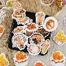 Retro Night Market Snacks Sticker Set – 46 Adhesive Decorative Stickers