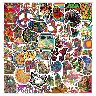 50-Piece Hippies PVC Graffiti Sticker Pack