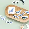Whale Japanese-Style Decorative Sticker Set