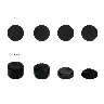 Silicone Mushroom Joystick Height-Extension Caps for Game Controllers