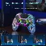 Transparent Bluetooth Wireless Game Controller for PS4, Switch and PC