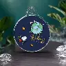 Navy Blue Tracker Keychain Protective Film Soft Shell Sticker