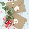 Gold Foil White Label Stickers for Packaging