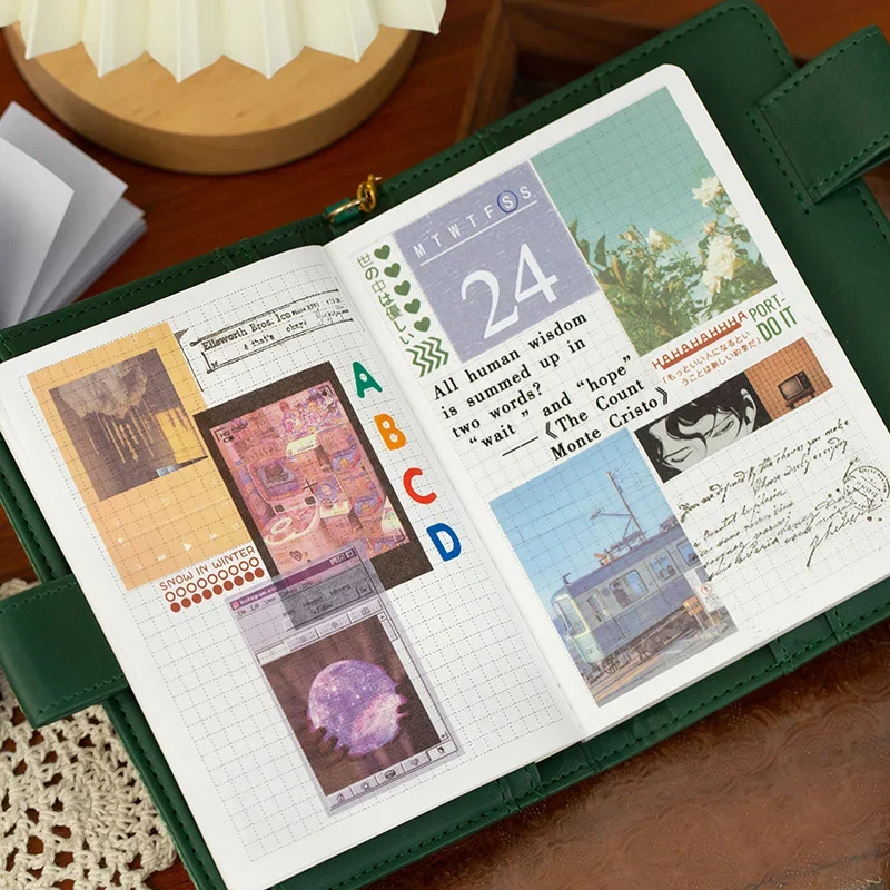 Desire Exchange Retro Notebook Sticker Set – 50 Printed Decorative Stickers