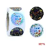 Round Flower Thank You Packaging Stickers