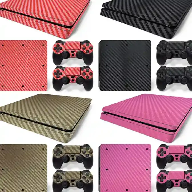 PS4 Slim Carbon Fiber Style Console Sticker
