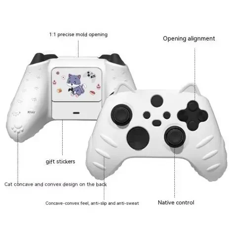 Cute Cat Ear Silicone Controller Cover For Xbox Series X Gaming Setup