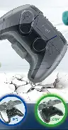 Transparent Gray Hard Case for Game Controllers