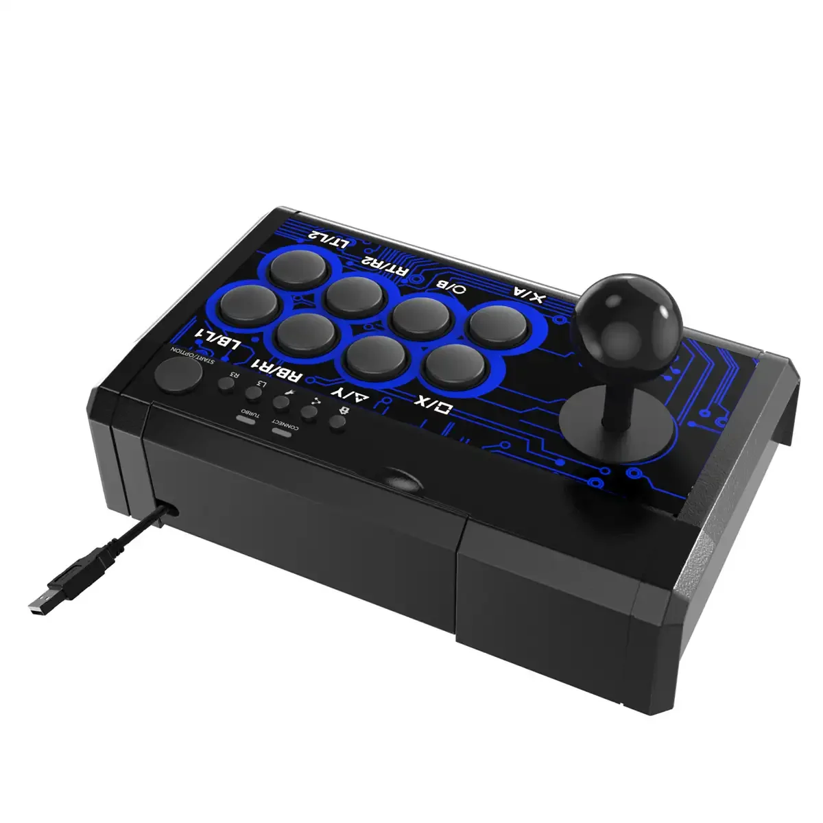 Alloy USB Fighting Arcade Joystick for Multiple Gaming Platforms