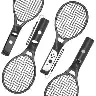 Interactive Tennis Racket Controller Set for Nintendo Switch Gaming