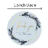 Blue Flower Thank You Round Decorative Stickers