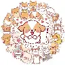 Cute Dog Graffiti Sticker Pack – 50 Adhesive Stickers