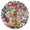 50-Piece Hippies PVC Graffiti Sticker Pack