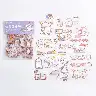 Cute Bear and Rabbit PET Waterproof Diary Stickers