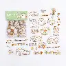 Cute Bear and Rabbit PET Waterproof Diary Stickers