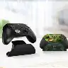 Compact Gamepad Organizer Stand With Battery Storage Design