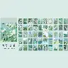 Desire Exchange Retro Notebook Sticker Set – 50 Printed Decorative Stickers