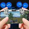 Silver Mobile Gaming Trigger Controller for Smartphones