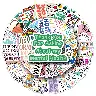 Mental Health English Slogan Sticker Pack – 50 Cute Printed Stickers