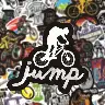 Bicycle Doodle Self-Adhesive Sticker Pack – 50 Pieces