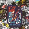 Bicycle Doodle Self-Adhesive Sticker Pack – 50 Pieces