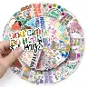 Mental Health English Slogan Sticker Pack – 50 Cute Printed Stickers
