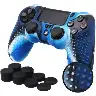 PS4 Silicone Controller Cover with 8 Thumb Grip Caps