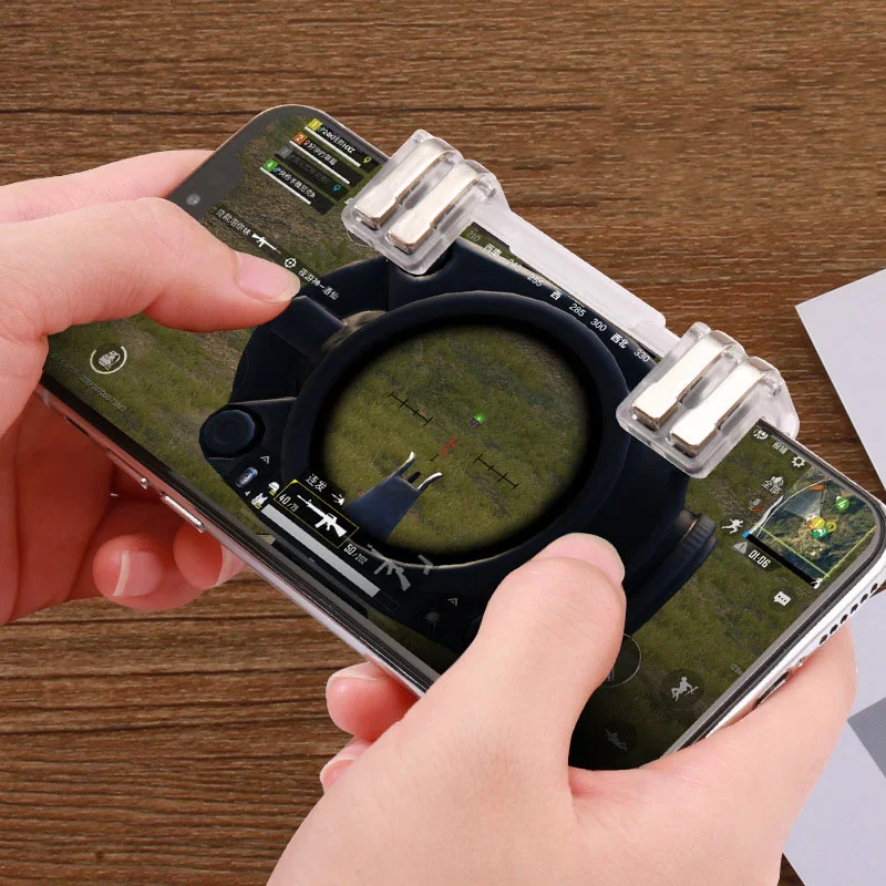 K9 Six-Finger Telescopic Mobile Gaming Trigger Grip – Silver