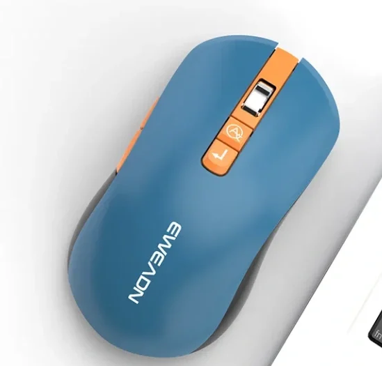 Blue Rechargeable Wireless Voice Input Mouse with 7 Keys