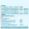 Aqua Cat MDA Profile Keycap Set For Mechanical Keyboard Customization