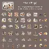 Retro Travel Notebook PET Sticker Set