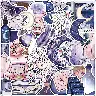 Cute Luggage Magic Graffiti Sticker Set – 50 Printed Pieces