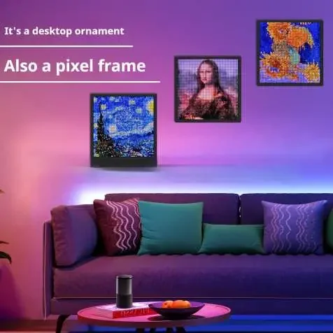 Smart Pixel LED Desktop Display Frame With Bluetooth Customization